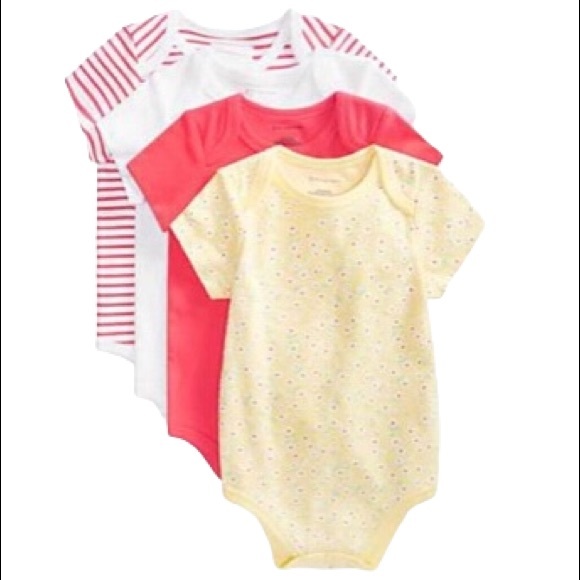 FIRST IMPRESSIONS Baby Girls Daisies Cotton Bodysuit Set - Picture 1 of 7